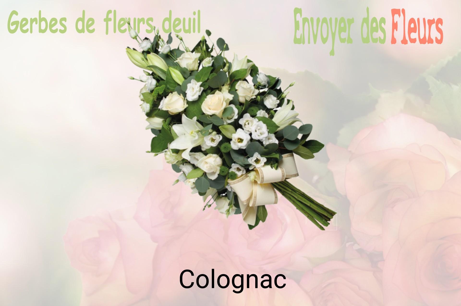 Gerbe de fleurs de deuil livrée à Colognac